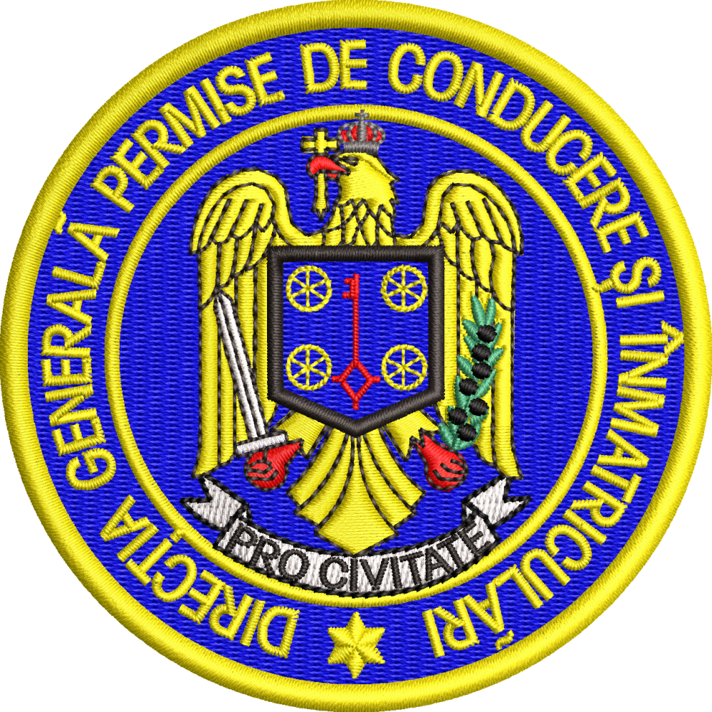 Emblema politia romana SERVICIUL Direcția Generală Permise de Conducere și Înmatriculări (DGPCI-V) - DENUMIRE ACTUALA